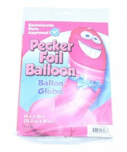 Bachelorette.com Smiling Foil Penis Balloon Bachelorette Party Supplies