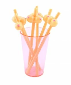 Bachelorette.com Bachelor Party Supplies Boobie Straws