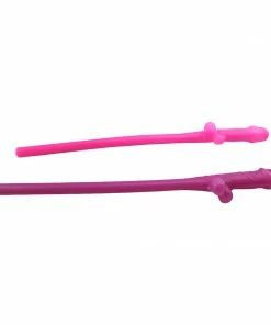 Bachelorette.com Drinking Supplies Pink And Purple Penis Straws
