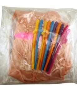 Bachelorette.com Bachelorette Party Kits Penis Straws And Inflatable Penis Combo