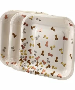 Bachelorette.com Glitter Penises Snack Plates - 8