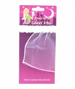 Bachelorette.com A Bachelorette Party Veil For A Bar Glass Drinking Supplies