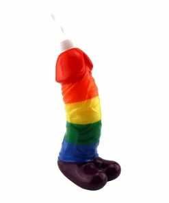Bachelorette.com Drinking Supplies Rainbow Dicky Drink Bottle