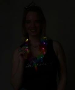Bachelorette.com Sashes, Boas, Necklaces Rainbow Light-Up Pecker Flower Necklace