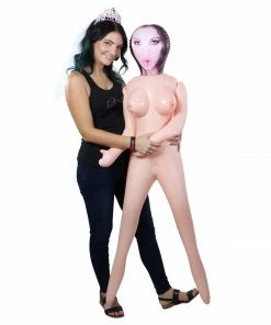 Bachelorette.com Inflatable Men & Penises Cheap Date Blowup Doll - Brunette