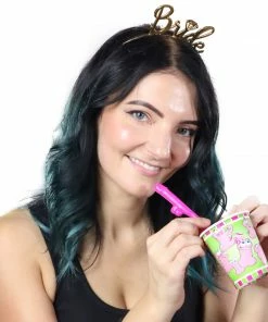 Bachelorette.com's Own Pink And Black Penis Straws - 12 Pack Sale