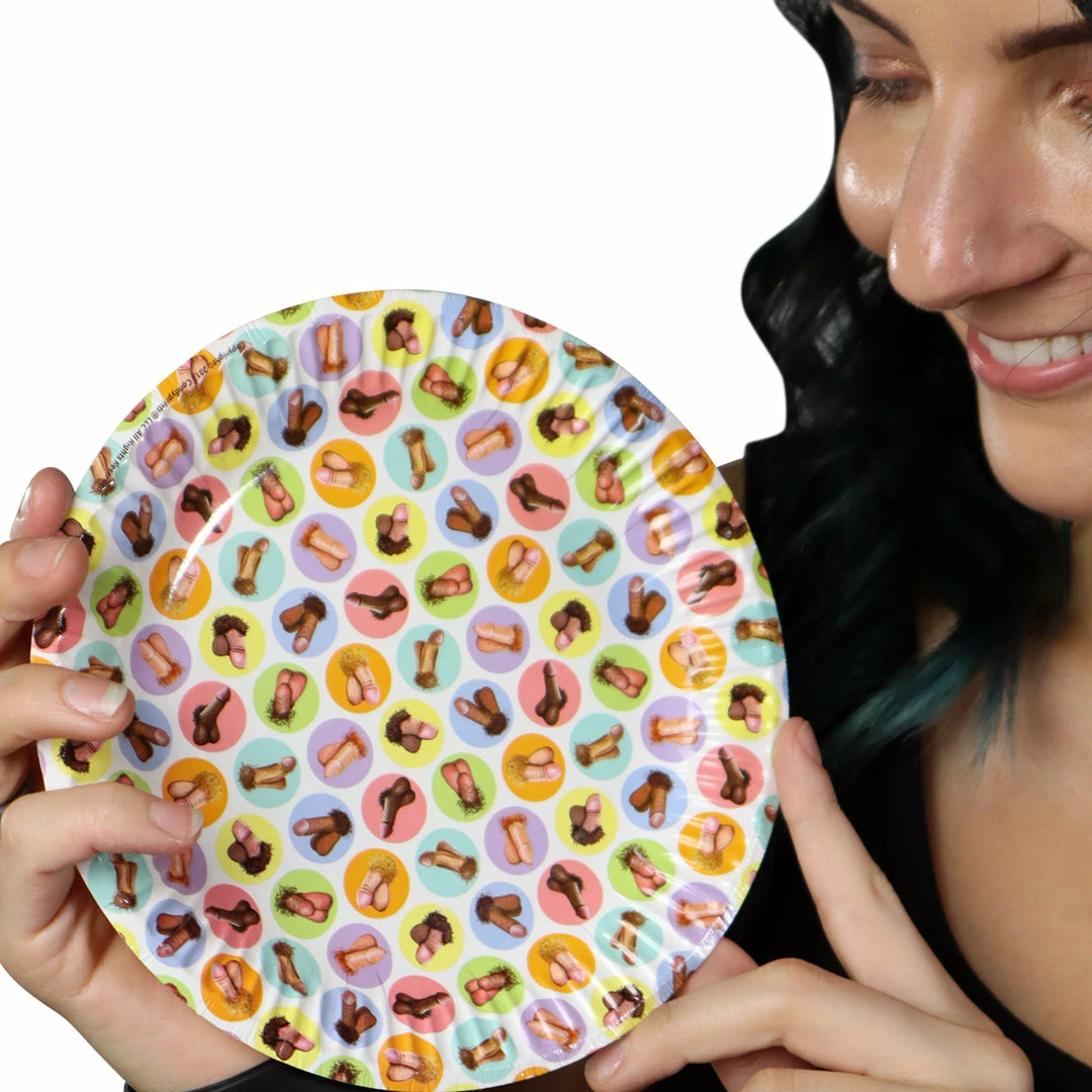 Bachelorette.com RiDICKulously Realistic Penis Plates - 8 Cups, Plates, Napkins 1 Bachelorette.com RiDICKulously Realistic Penis Plates - 8 Cups, Plates, Napkins