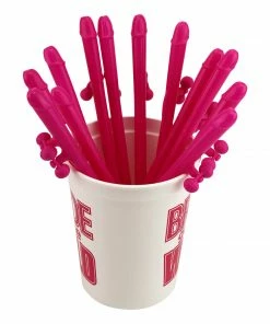 Bachelorette.com 12 Pink Fidget Spinner Penis Straws Sale