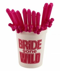 Bachelorette.com 12 Pink Fidget Spinner Penis Straws Sale