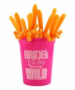 Bachelorette.com 12 White Fidget Spinner Penis Straws Drinking Supplies