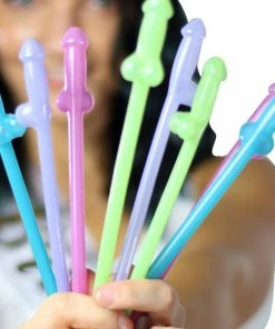 Bachelorette.com Bachelorette Party Supplies Glowing Penis Straws - 8 Straws 8 Bachelorette.com Bachelorette Party Supplies Glowing Penis Straws - 8 Straws