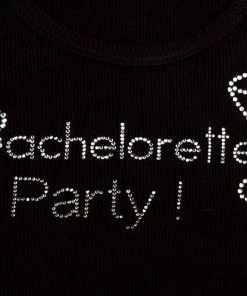 Bachelorette.com Bachelorette Party Tank - Black With Gemstones - Clearance!