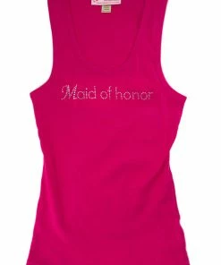 Bachelorette.com Hot Deals Maid Of Honor Tank - Pink With Gemstones - Clearance!