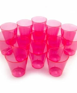 Bachelorette.com Neon Pink Plastic Shot Cups