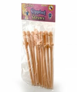 Bachelorette.com Bachelorette Party Supplies 10 Penis Straws - Have A Giant Suck Festival