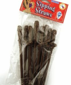 Bachelorette.com Black Penis Straws - 10 Straws