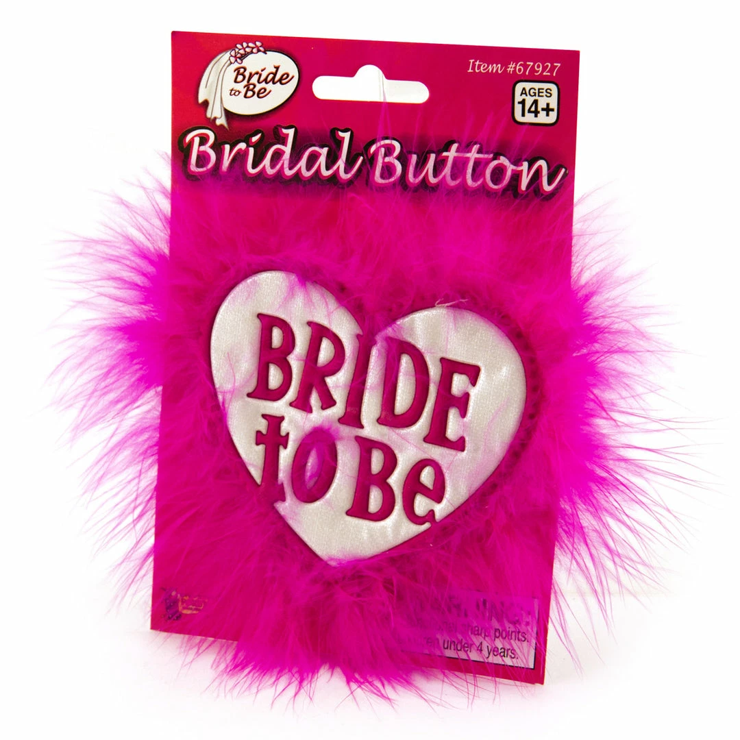 Bachelorette.com Rings, Buttons, Garters Bride To Be Heart Button 3 Bachelorette.com Rings, Buttons, Garters Bride To Be Heart Button