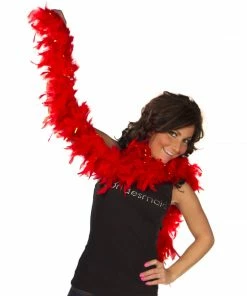 Bachelorette.com Sashes, Boas, Necklaces Feather Boa - Fiery Red
