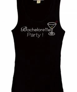 Bachelorette.com Bachelorette Party Tank - Black With Gemstones - Clearance!