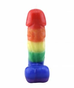 Bachelorette.com Giant Rainbow Pecker Candle Rainbow Party Supplies