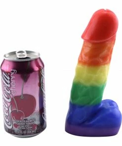 Bachelorette.com Giant Rainbow Pecker Candle Rainbow Party Supplies