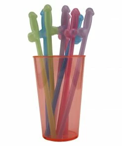 Bachelorette.com Bachelorette Party Supplies Glowing Penis Straws - 8 Straws 9 Bachelorette.com Bachelorette Party Supplies Glowing Penis Straws - 8 Straws