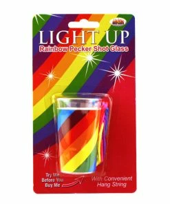 Bachelorette.com Drinking Supplies Light Up Rainbow Pecker Shot Glass