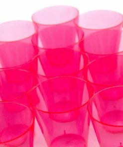 Bachelorette.com Neon Pink Plastic Shot Cups