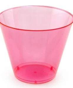 Bachelorette.com Drinking Supplies Neon Pink Tumbler Cups - 25