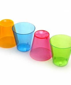 Bachelorette.com Neon Plastic Shot Cups - 2 Oz. - Assorted Colors - 60 Drinking Supplies