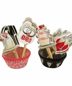 Bachelorette.com Bridal Cupcake Wrappers And Toppers - 24 Penis Candy And Penis Cake