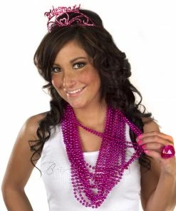 Bachelorette.com Bachelorette Party Supplies Pink Beads - 12 Strands