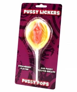 Bachelorette.com Pussy Pop - A Strawberry Vagina Sucker Bachelor Party Supplies