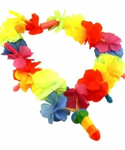 Bachelorette.com Sashes, Boas, Necklaces Rainbow Light-Up Pecker Flower Necklace