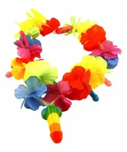 Bachelorette.com Sashes, Boas, Necklaces Rainbow Light-Up Pecker Flower Necklace