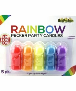 Bachelorette.com Rainbow Pecker Candles