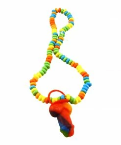 Bachelorette.com Penis Candy And Penis Cake Rainbow Pecker Candy Necklace