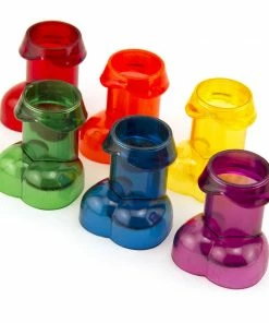 Bachelorette.com Rainbow Penis Shot Glasses - 6 Sale