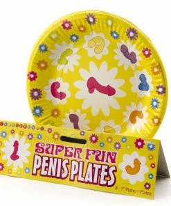 Bachelorette.com Cups, Plates, Napkins Super Fun Penis Plates - 8