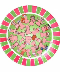 Bachelorette.com Bachelorette Party Supplies Wacky Willy Plates - 10